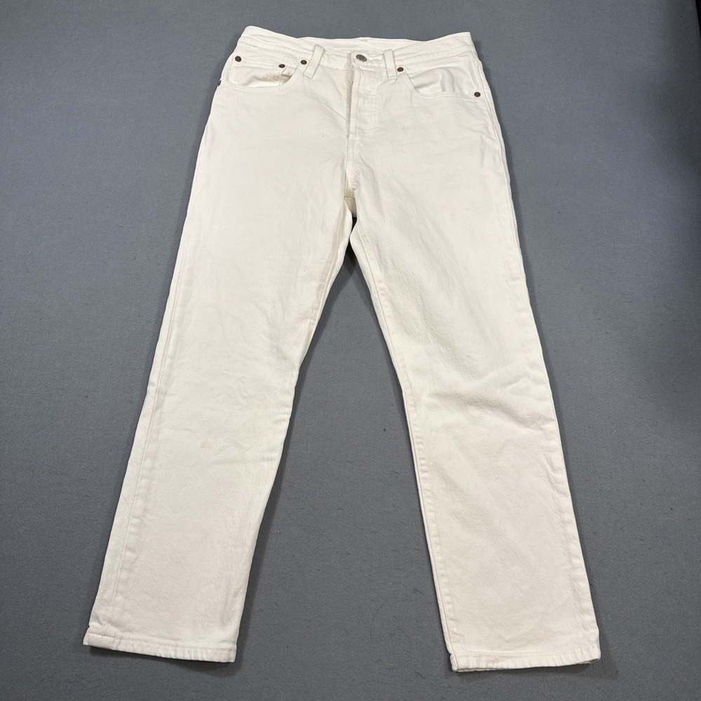 Levis Jeans Adult 27/26 White Denim 501 Skinny Button Fly Big E Premium